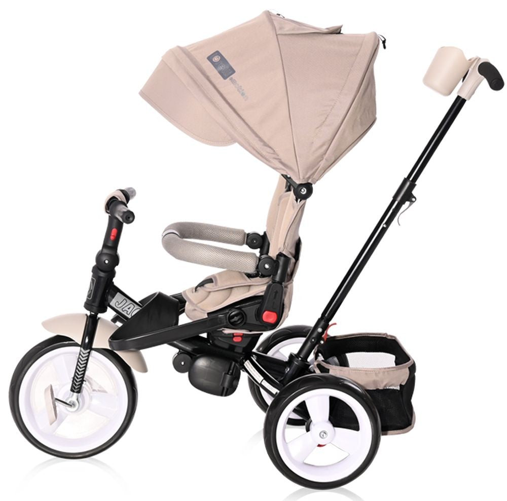 Triciclo Evolutivo Jaguar Con Capota , Asiento Giratorio 360º Y Ruedas Eva Ivory_1