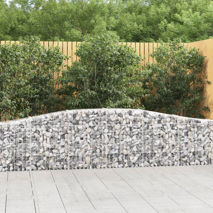 Cestas De Gaviones 5 Uds Forma De Arco Hierro 400x30x60/80 Cm_1