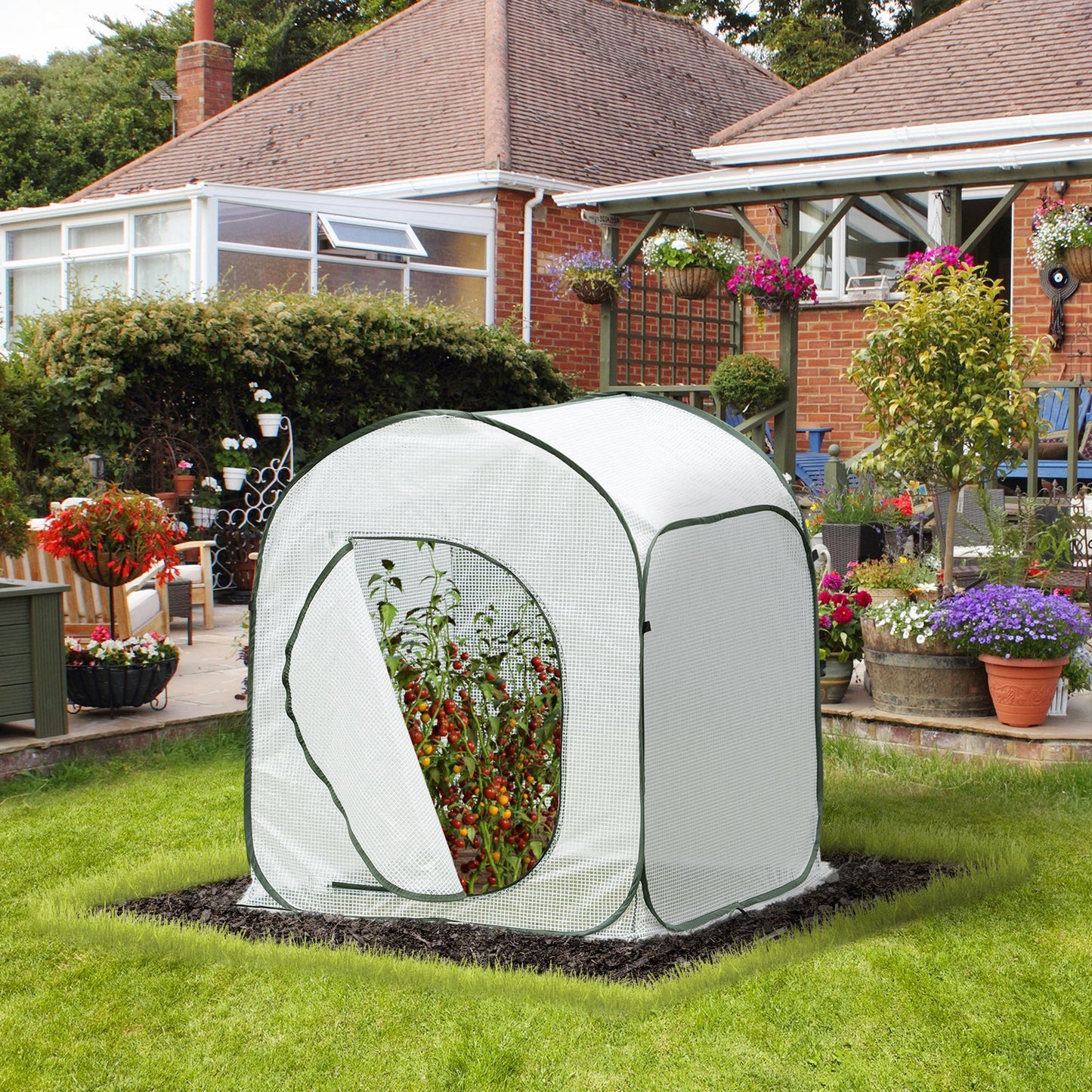 Outsunny Mini Invernadero Portátil Autoinstalable Para Cultivo Plantas_1