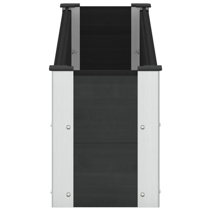 Arriate Elevado Negro 150 X 30 X 36 Cm Wpc Y Aluminio_3