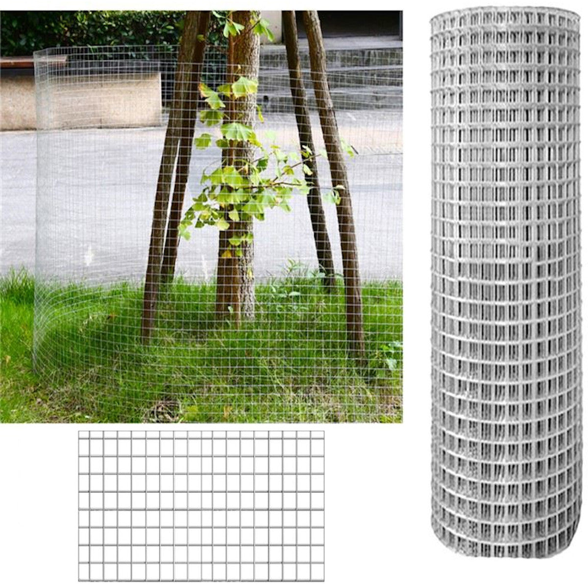 Malla Metalica| Reticula 13x13mm| Composición 100% Acero Galvanizado| Alambre Electrosoldado| Malla Para Cercos 1x25m_1