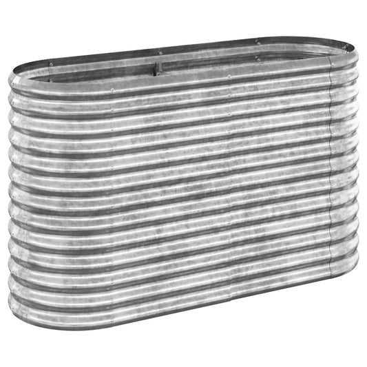 Jardinera Arriate Acero Galvanizado Plata 114x40x68 Cm_0