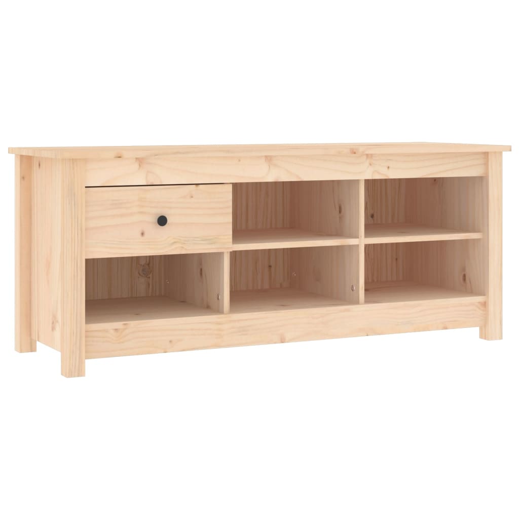 Mueble Zapatero De Madera Maciza De Pino 110x38x45,5 Cm / Vetonek_3