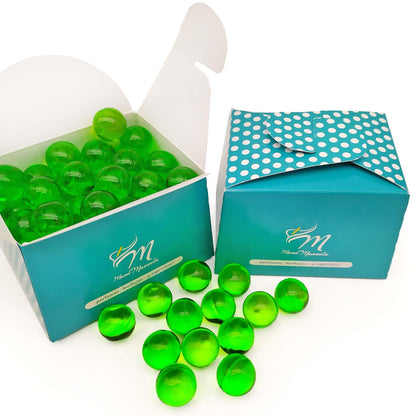 Caja Regalo 70 Perlas De Baño Con Aroma A Manzana - Con Aceite De Soja - Hidrata, Suaviza Y Perfuma La Piel - Forma Bola_0