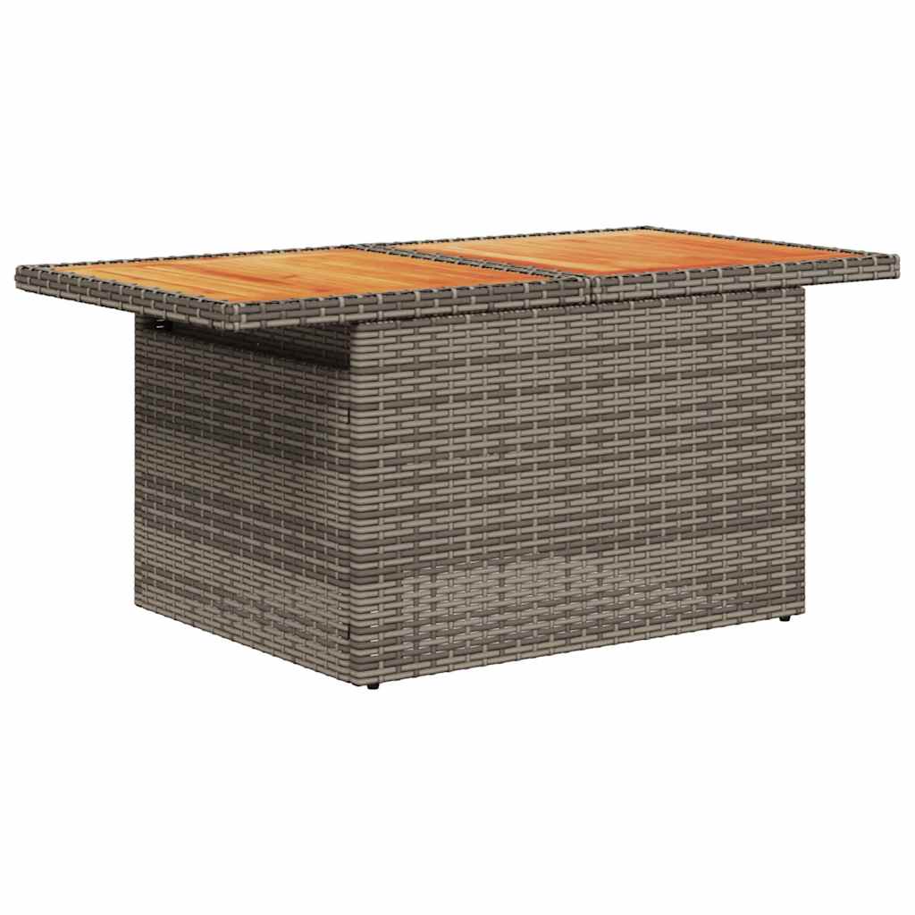 Set De Sofás De Jardín 7 Pzas Con Cojines Ratán Sintético Gris / Vetonek_1