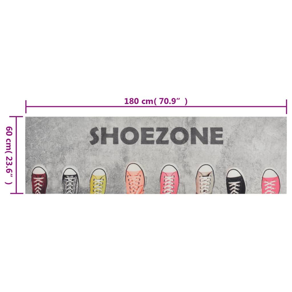 Vidaxl Alfombra De Cocina Lavable Terciopelo Dibujo Zapatos 60x180 Cm_2