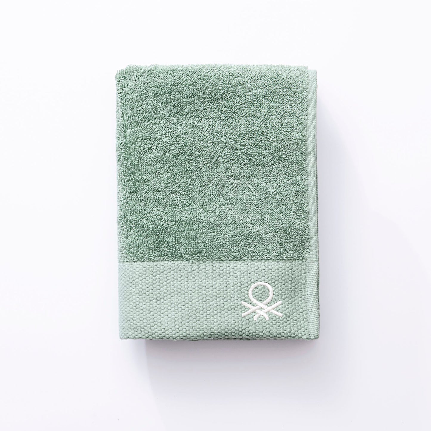 Set 3pzs Toalla 100% Algodon 500gsm C/ Logo Bordado 30x50 + 50x90 + 70x170 Verde Core Benetton_3