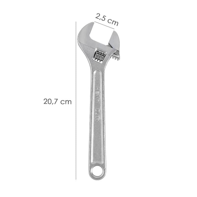 Llave Ajustable Moleta 8 / 200 Mm. Llave Inglesa, Llave Apriete, Llave Ajustable_1