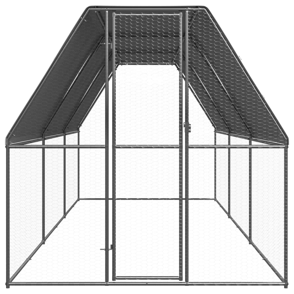 Vidaxl Jaula Gallinero De Acero Galvanizado 2x6x2 M_1