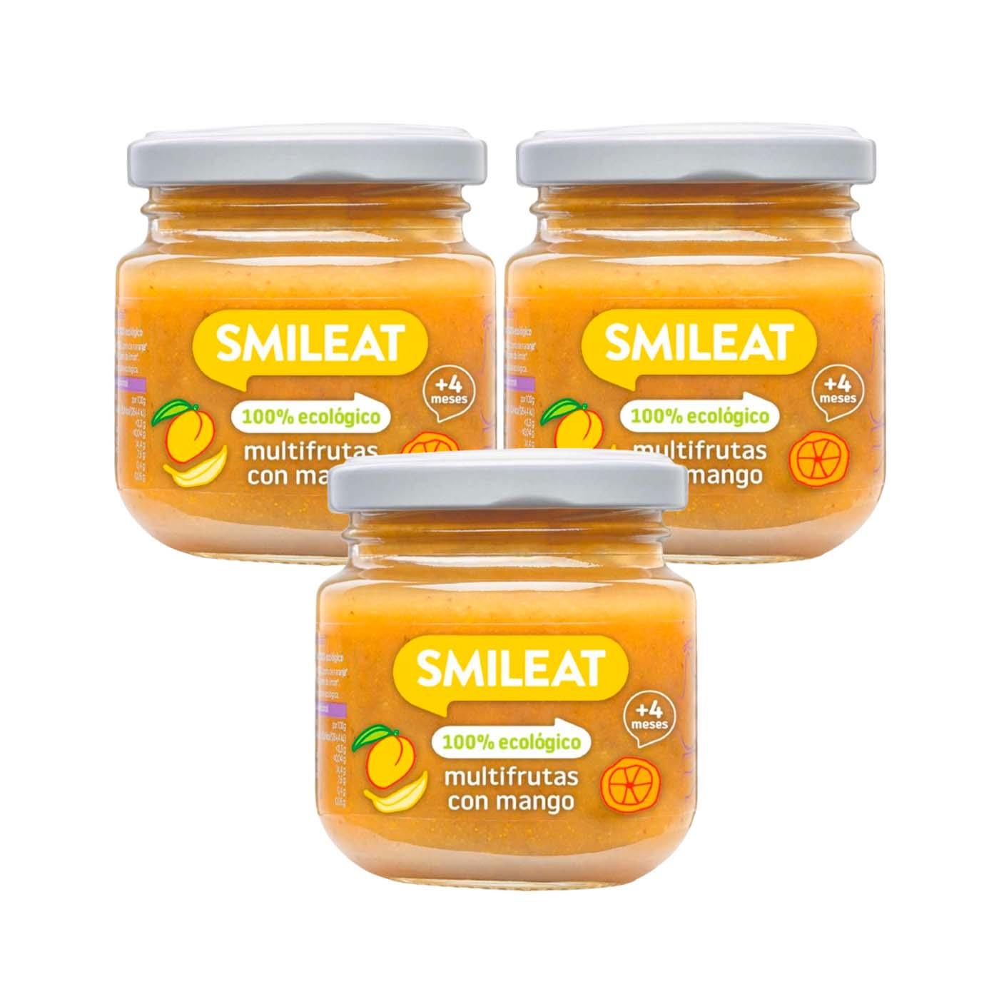 PROMOÇÃO 3x BIO multi-fruta em frasco +6 meses Smileat 130g