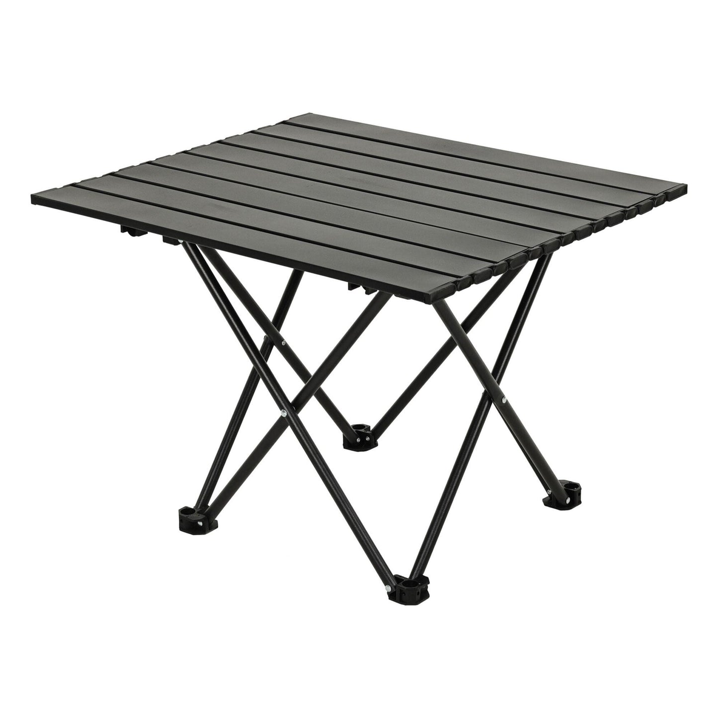 Well Home Mesa Plegable En Metal Color Negro 56x40x46cm_0