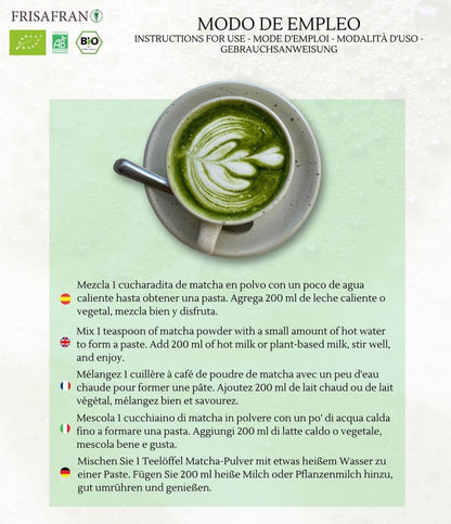 Matcha Latte Ecológico En Polvo | Calidad | Frisafran 100 G_5