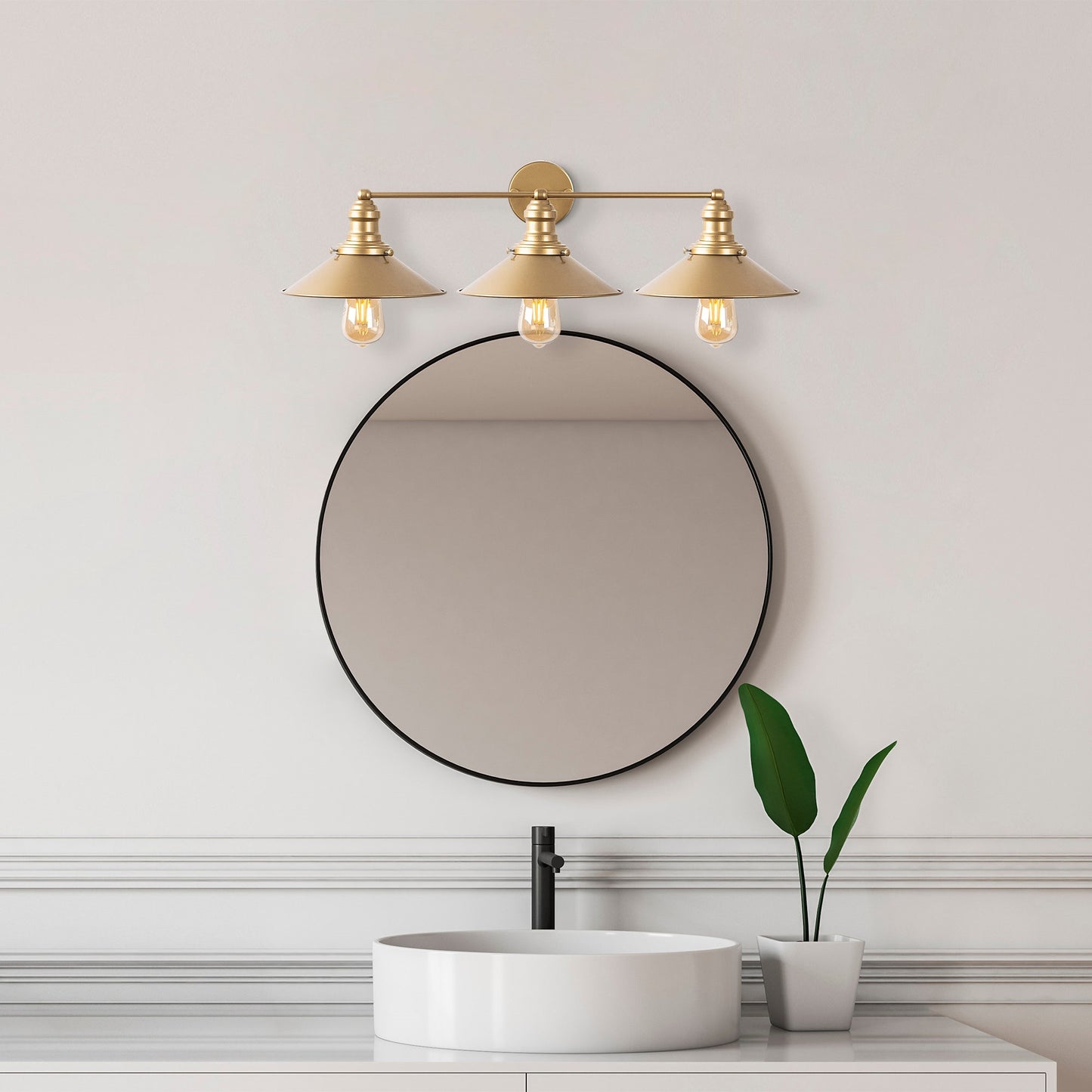 Aplique De Pared, Metal , Oro, 75x27x20, Casquillo 3 X E27 Max 40 W_3