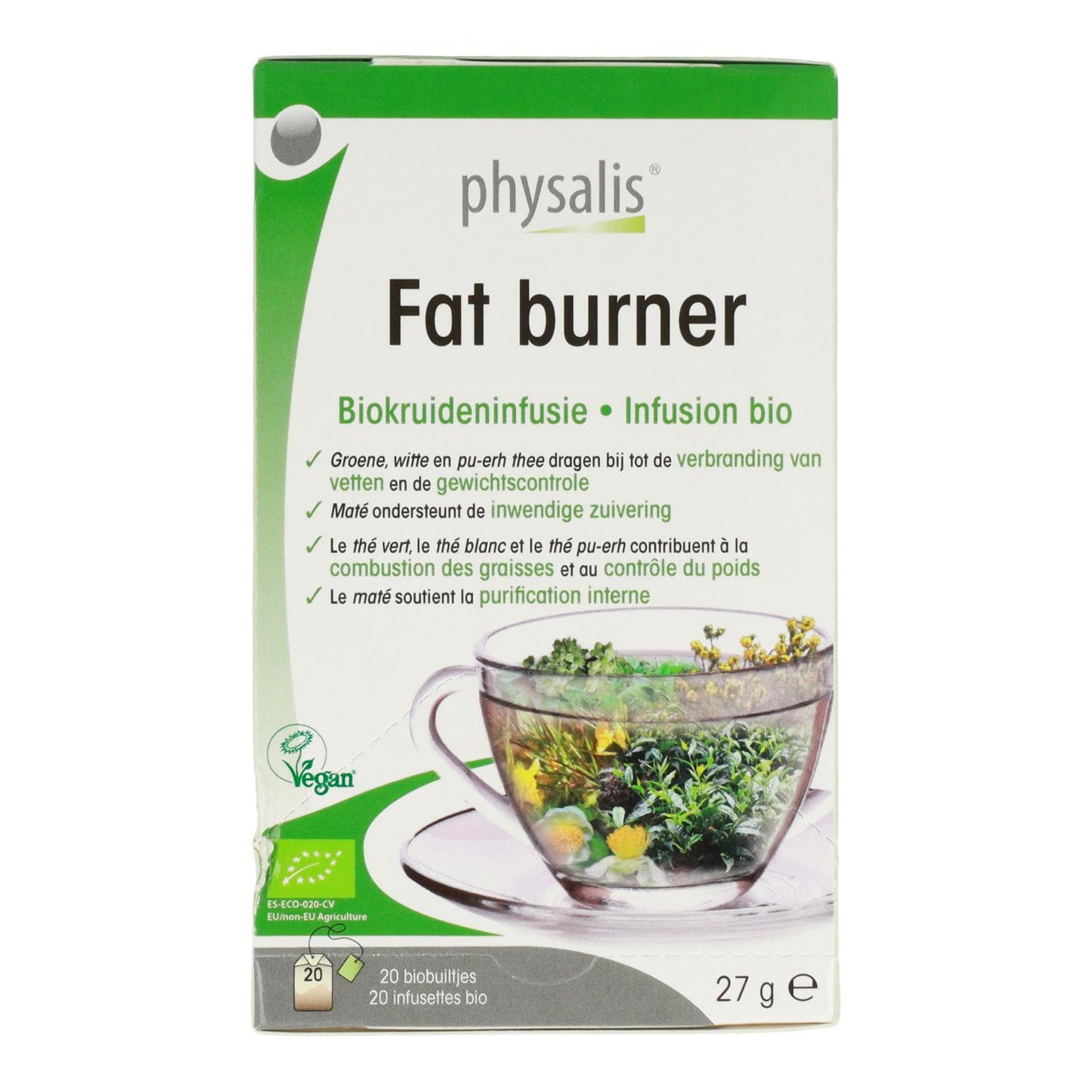 Infusão Queimadora de Gordura Physalis 20 saquetas