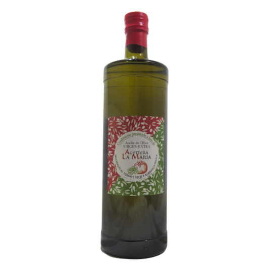 Aceite De Oliva Virgen Extra Macerado Al Tomate Seco Y Albahaca 1 L Cristal_0