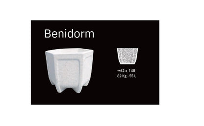 Jardinera De Granito Benidorm. 62 cm de ancho y 48 cm de alto. Peso: 82 kilos. Capacidad: 55 litros_1