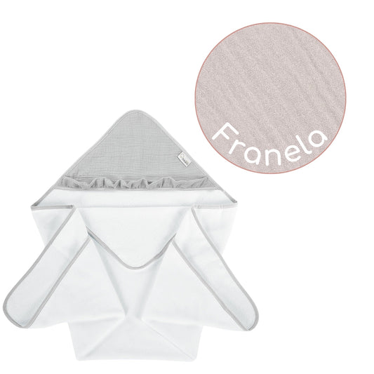 Maxicapa De Baño Para Bebés Cotton Color Gris_0