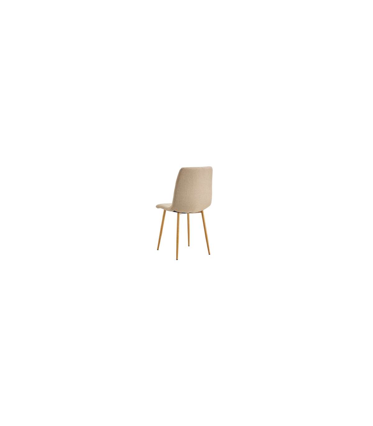 Pack De 4 Sillas Para Cocina O Comedor Nails Tapizado Textil Beige/roble, 87cm(alto) 44cm(_4