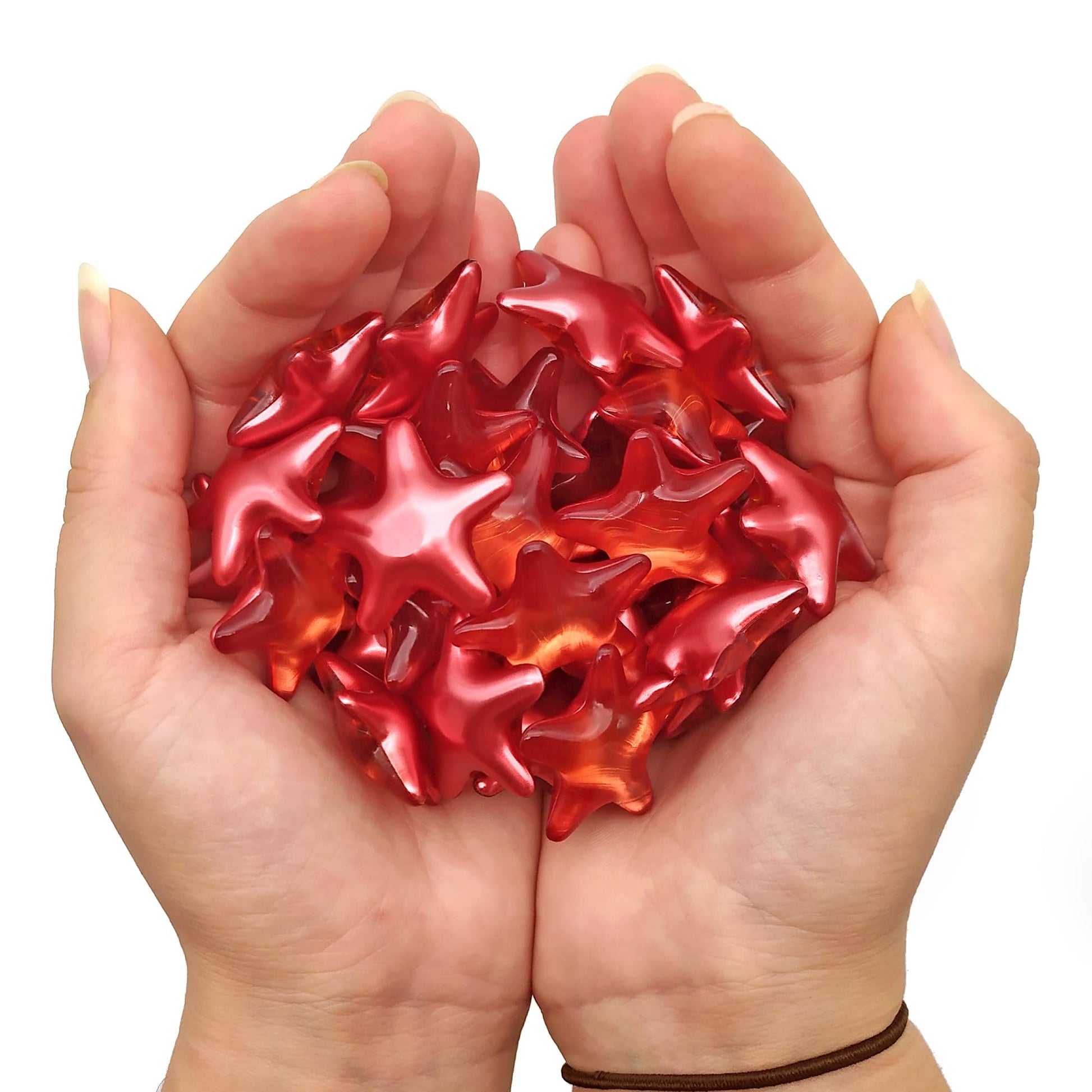 80 Perlas De Baño En Forma De Estrella - Con Aceite De Soja - Hidrata, Suaviza Y Perfuma La Piel - Aroma Fresas_1