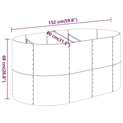 Jardinera Arriate Acero Galvanizado Plata 152x80x68 Cm_5
