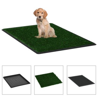 Vidaxl Inodoro Mascotas Con Bandeja Césped Artificial Verde 64x51x3 Cm_1