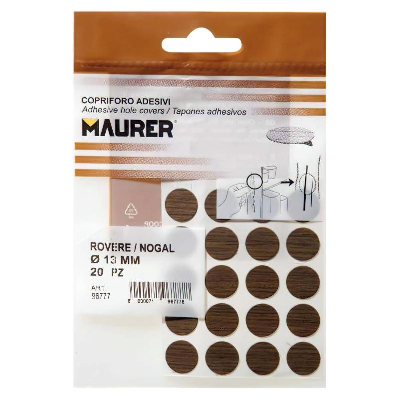 Tapatornillos Adhesivos Nogal (blister 20 Unidades)