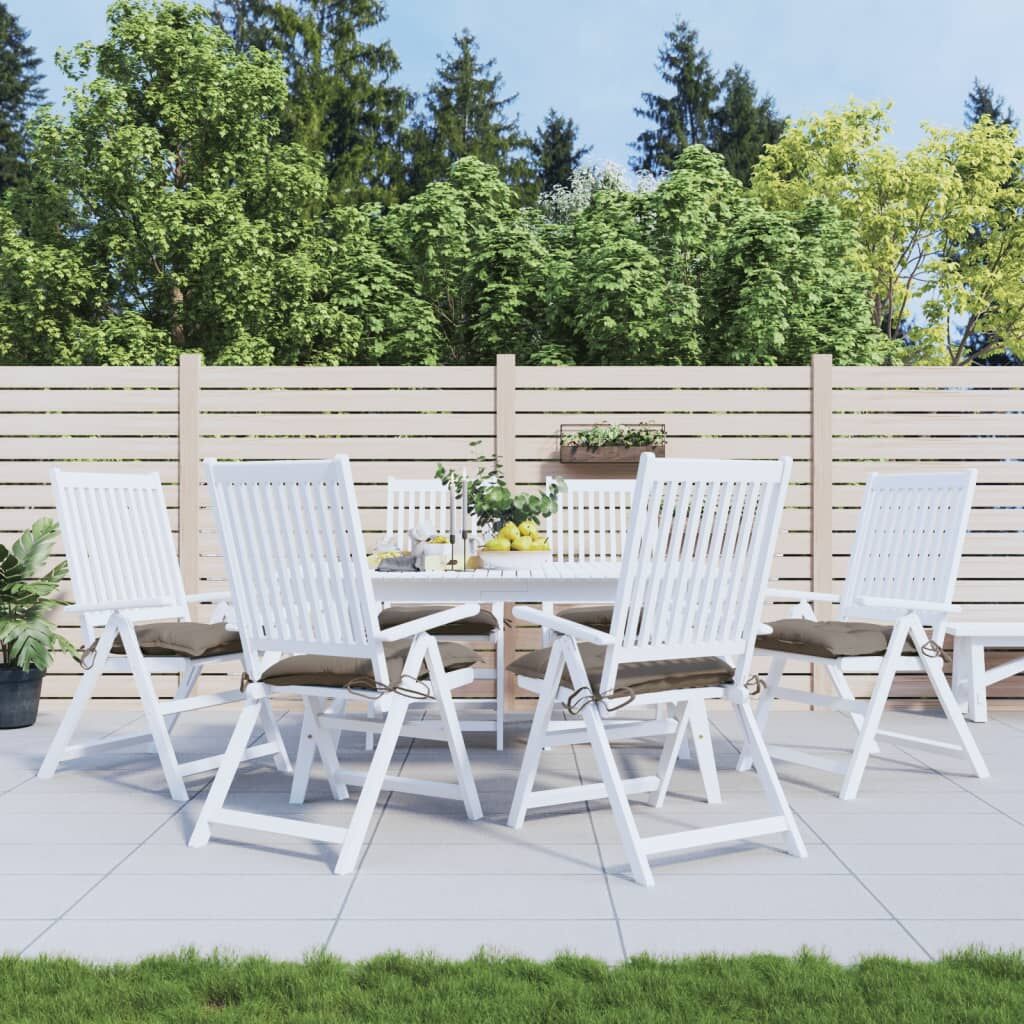 Vidaxl Cojines De Silla De Jardín 6 Uds Tela Oxford Taupé 50x50x7 Cm_1