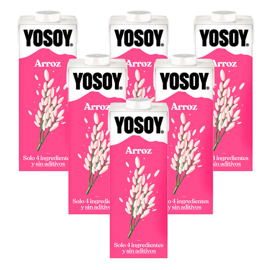 Embalagem de 6 bebidas de arroz Yosoy 1 L