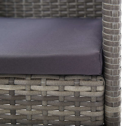 Vidaxl Set De Comedor Jardín 7 Pzas Cojines Ratán Sintético Antracita_4