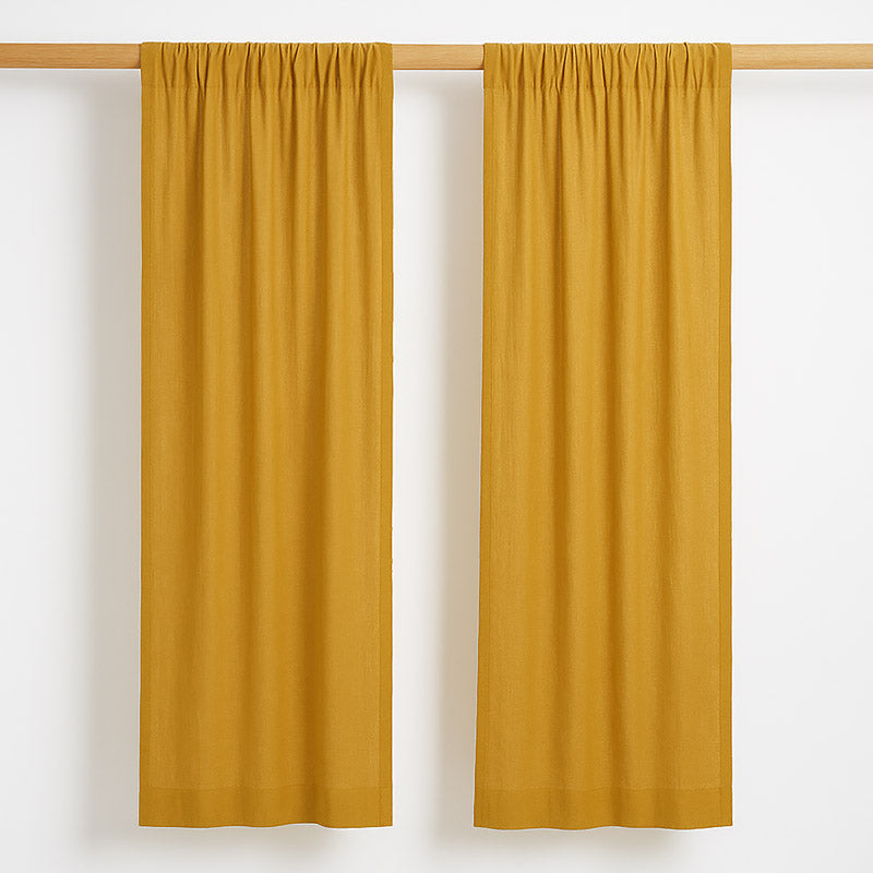 Cortinas De Gasa De Algodón Orgánico Color Miel Para Bebé_0