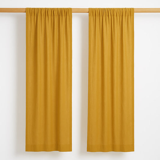 Cortinas De Gasa De Algodón Orgánico Color Miel Para Bebé_0