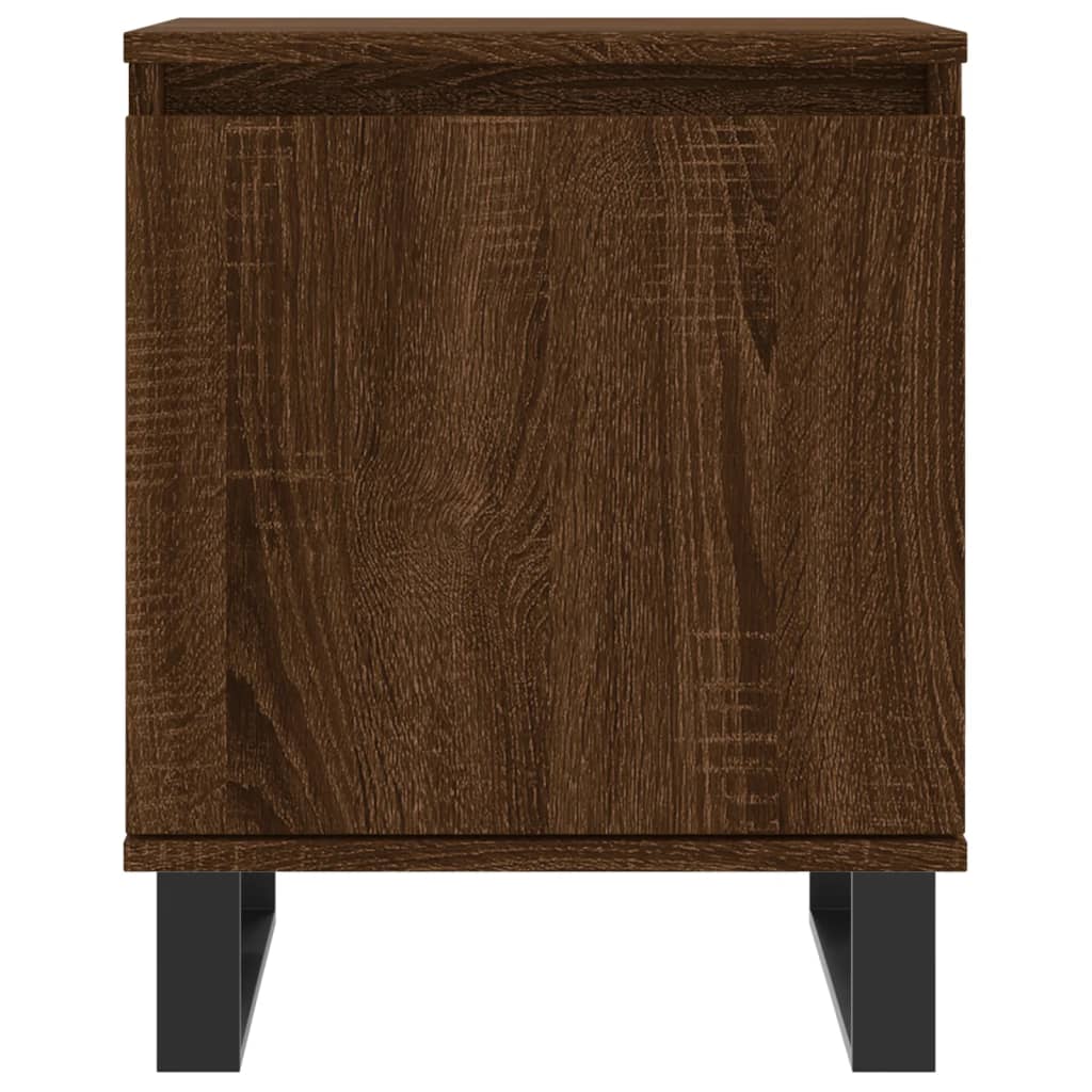 Mesita De Noche 2 Uds Madera Ingeniería Roble Marrón 40x30x50cm_3