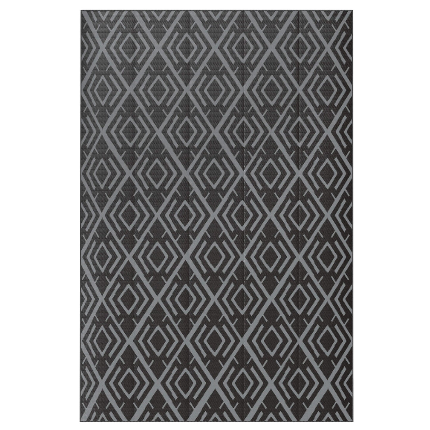 Outsunny Alfombra De Exterior 182x274 Cm Con Patrón Geométrico De Rombos_0