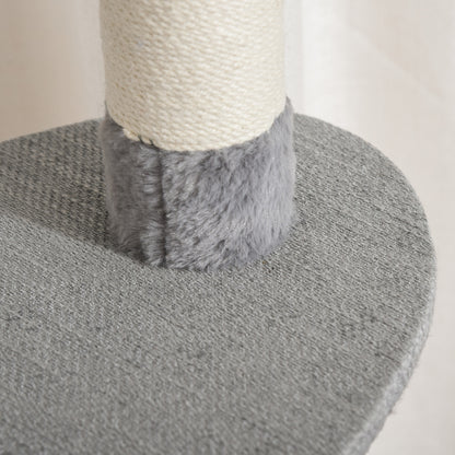 Pawhut Árbol Rascador Para Gatos Grande 80x55x122cm Hamaca Plataformas Juguetes_4