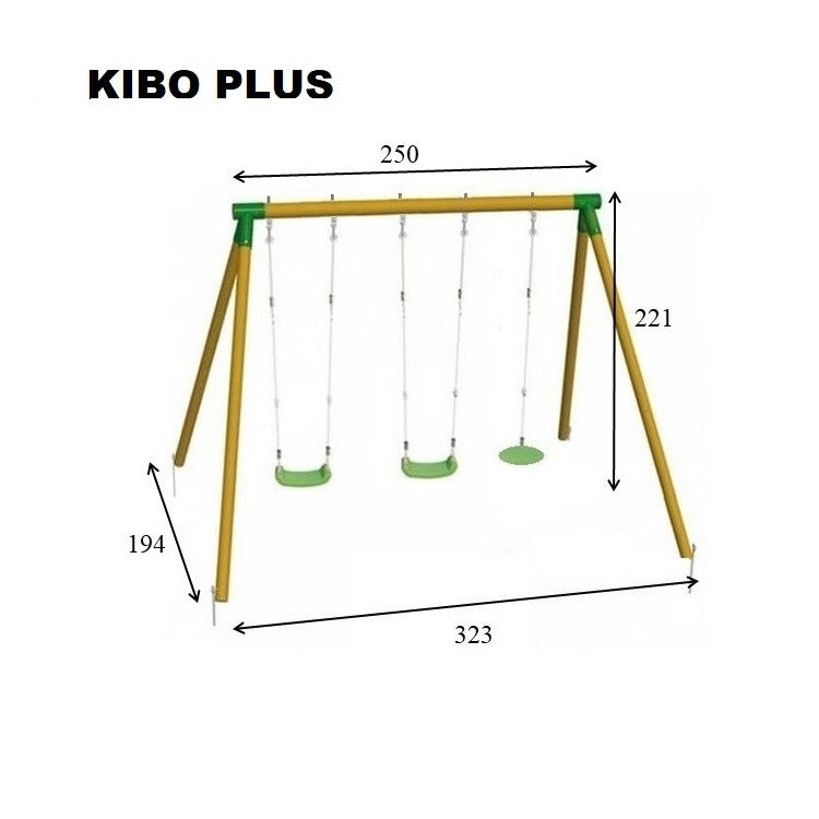 Columpio Doble De Madera Redonda Masgames Kibo Xl Plus._2