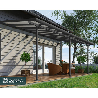 Pérgola anexa Feria 300x61 cm cinzento 