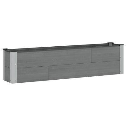 Arriate Elevado Gris 150 X 30 X 36 Cm Wpc Y Aluminio_0