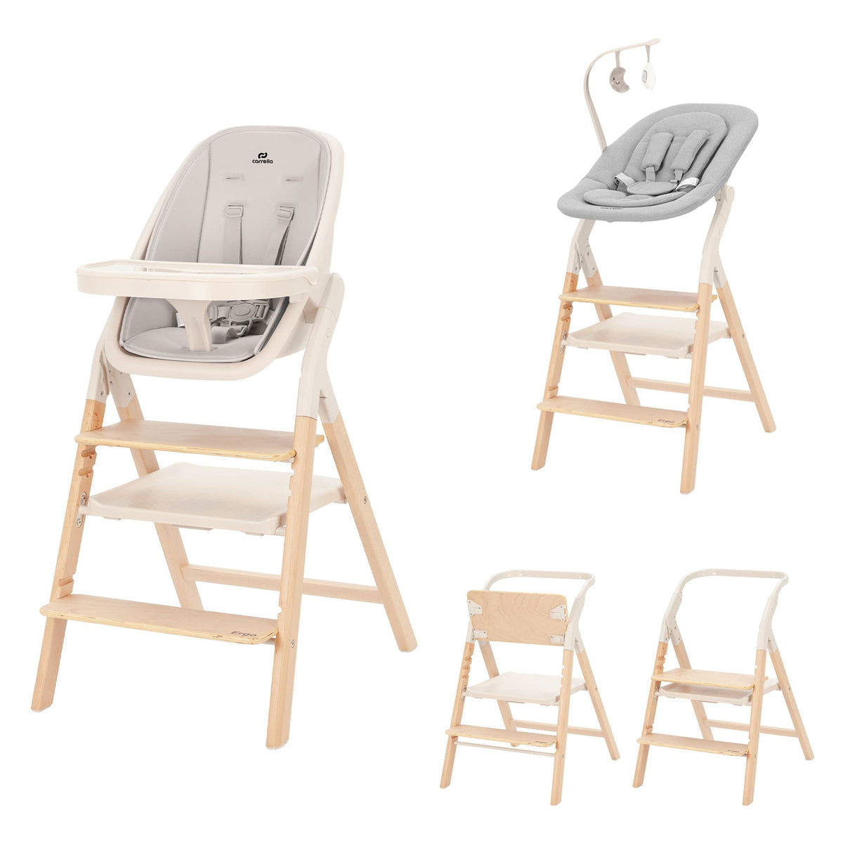 Carrello Trona Evolutiva Para Bebé Ergo 4en1 Linen Beige_2
