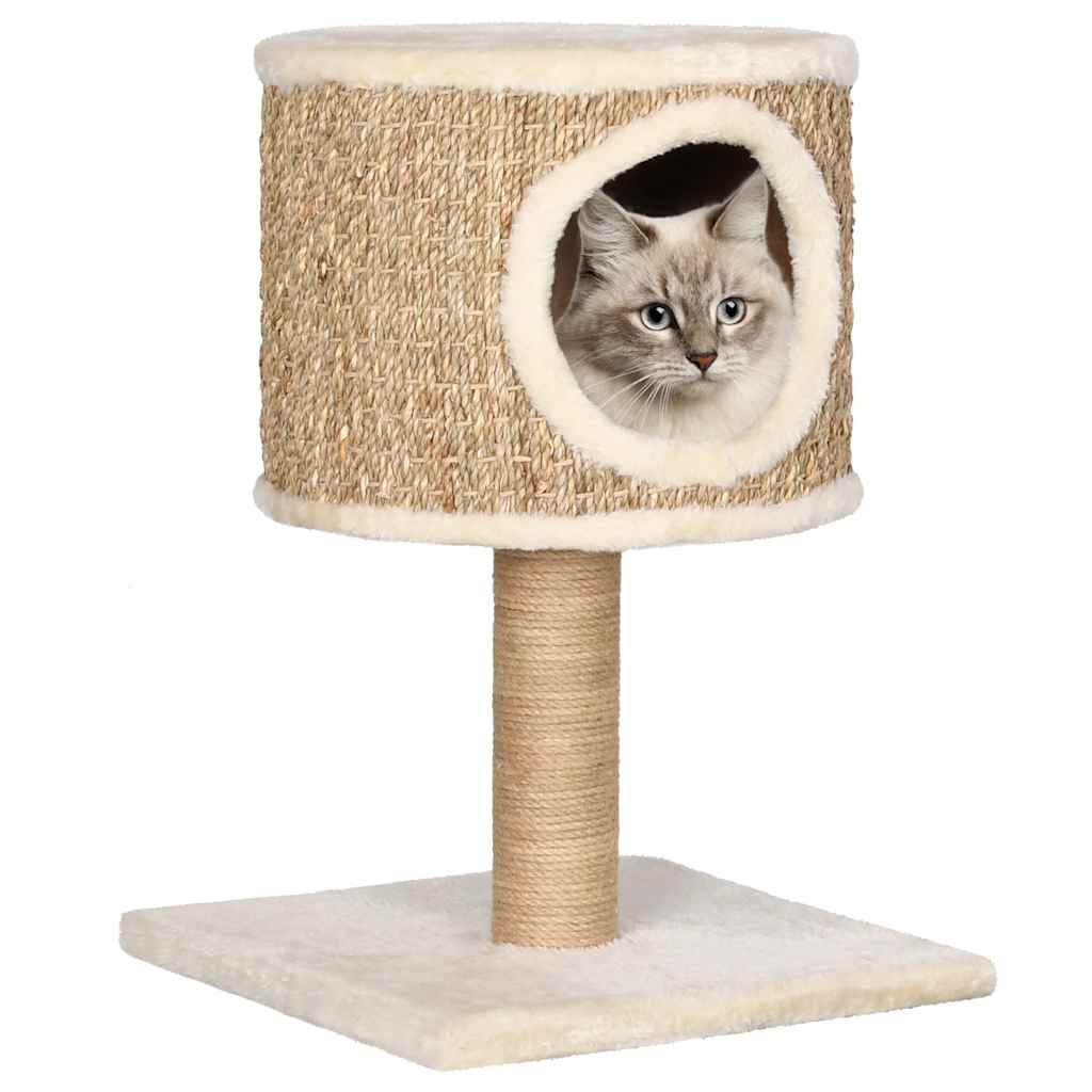 Vidaxl Árbol Para Gatos Con Casa Y Poste Rascador 52 Cm Hierba Marina_0