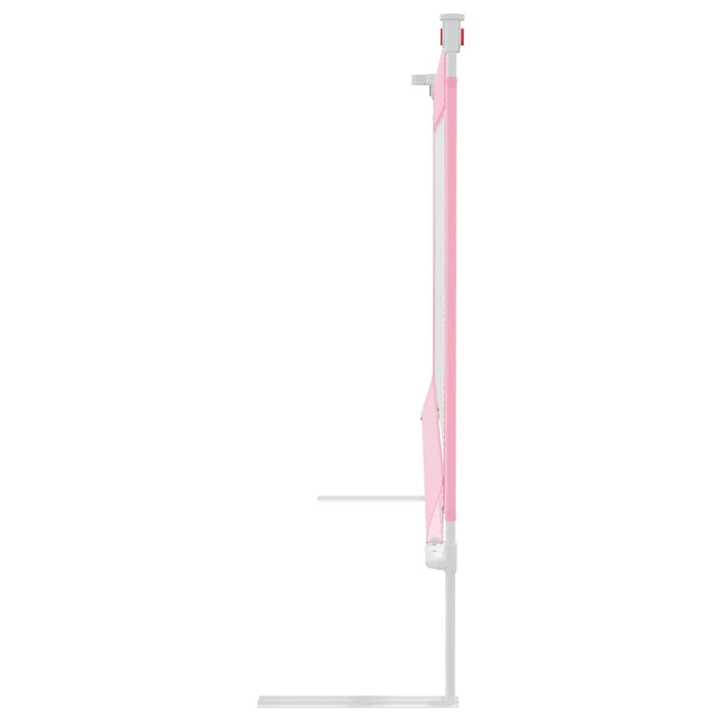 Vidaxl Barandilla De Seguridad Cama De Niño Rosa Tela 100x25 Cm_3