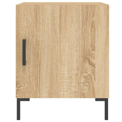 Mesita De Noche Madera De Ingeniería Roble Sonoma 40x40x50 Cm_2