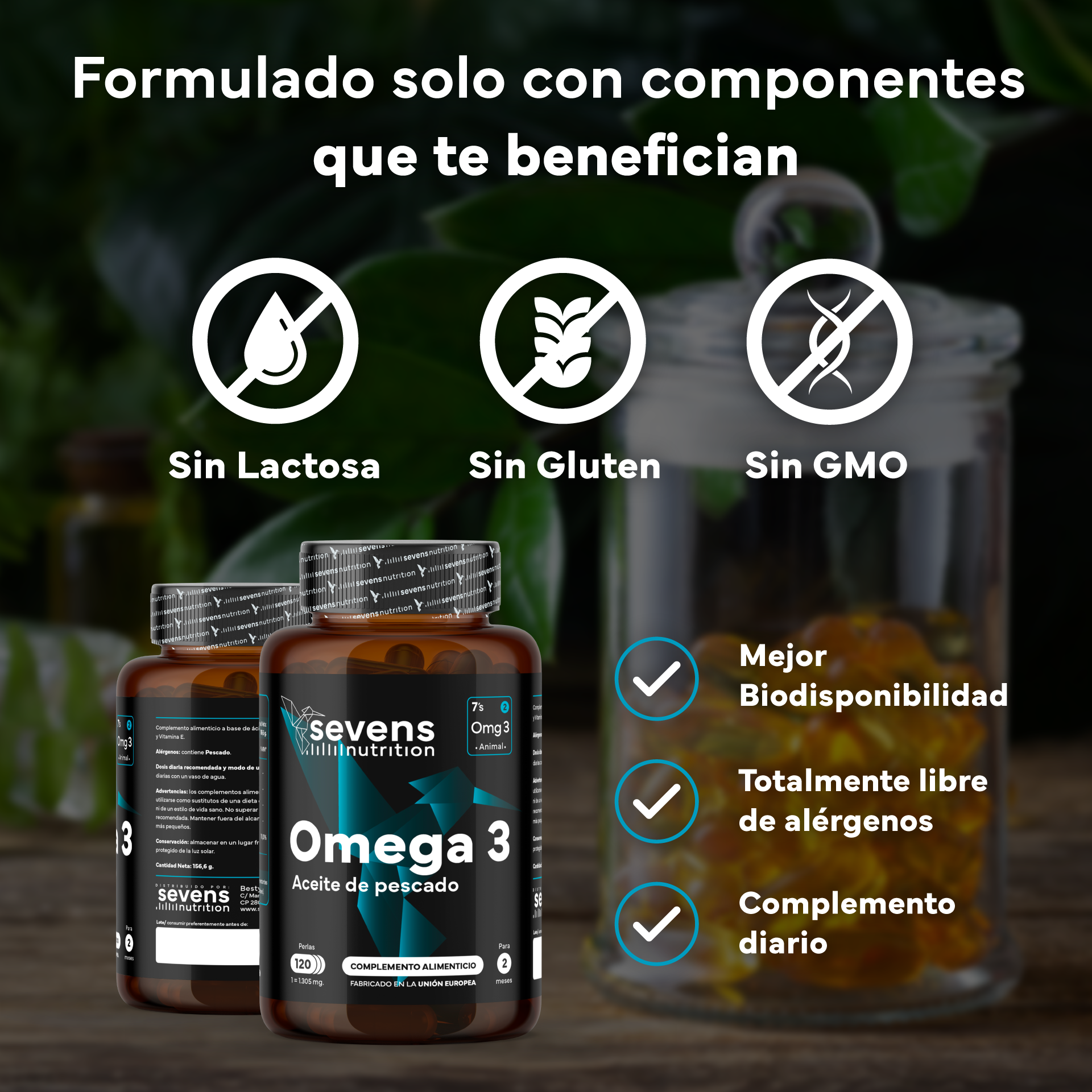 Pack 2x Omega 3 Sevens Nutrition. Apoyo Para Corazón Y Cerebro._3
