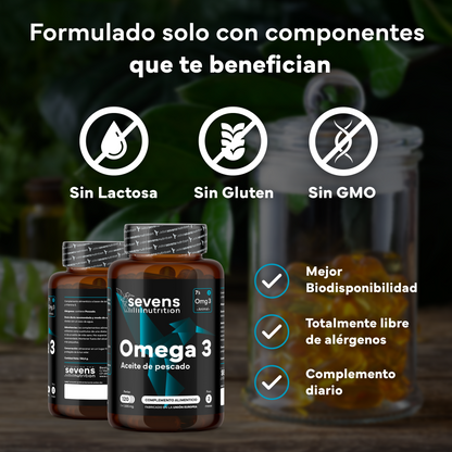 Pack 2x Omega 3 Sevens Nutrition. Apoyo Para Corazón Y Cerebro._3