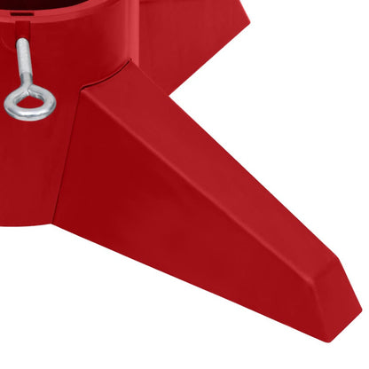 Vidaxl Soporte Para Árbol De Navidad Rojo 55,5x55,5x15 Cm_5