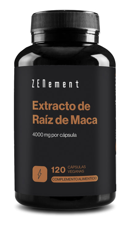 Extrato de raiz de maca 4000 mg, altamente concentrado 10:1, 120 comprimidos