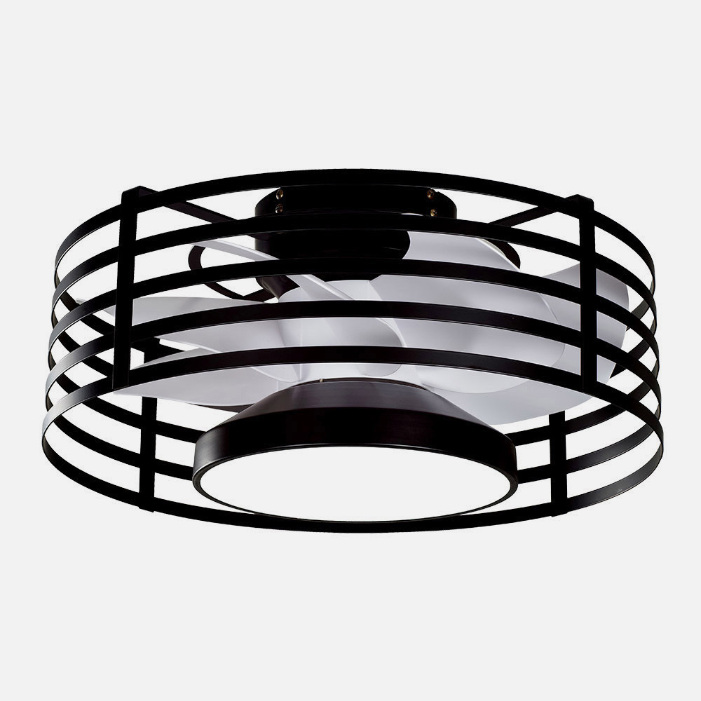 Ventilador 22w Dc Xaloc Negro 7aspas Blancas 6vel 3000-4000-6500 28x57,8x57,8cm C/remoto, Memoria Y Temporizador_2