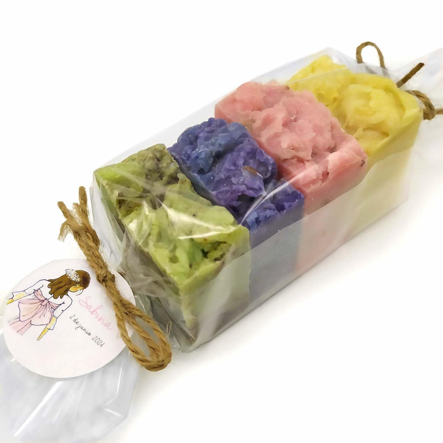 Pack 4 Jabones Naturales - Jabón Artesano De Aceite De Oliva Para Todo Tipo De Piel - Regalo Original Días Especiales_0