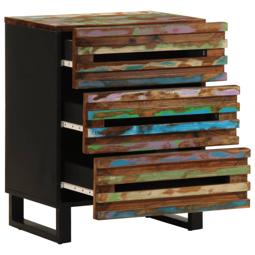 Mesita De Noche Madera Maciza De Acacia 50x34x62 Cm_1