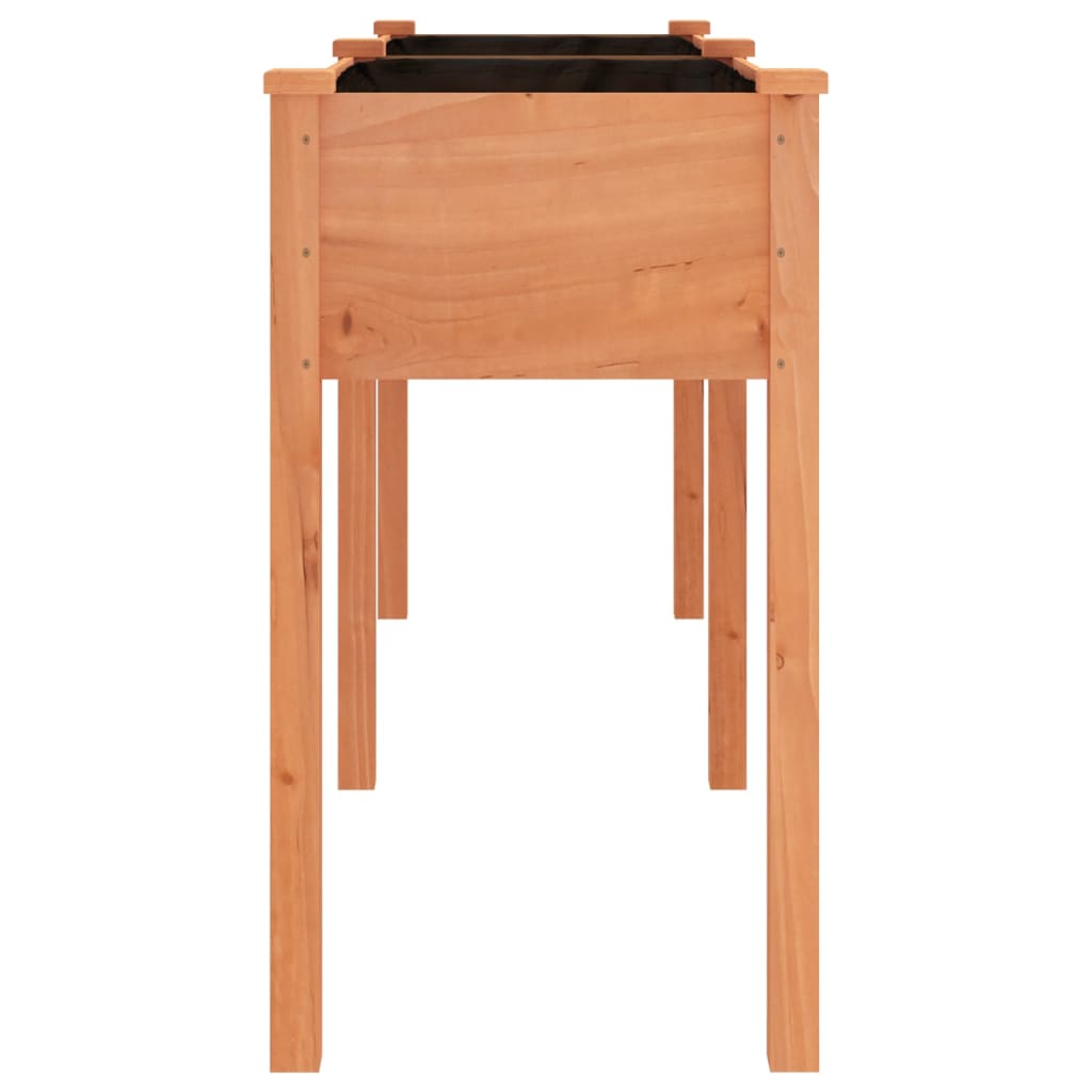 Jardinera Con Forro Madera Maciza De Abeto Marrón 161x45x76 Cm_4