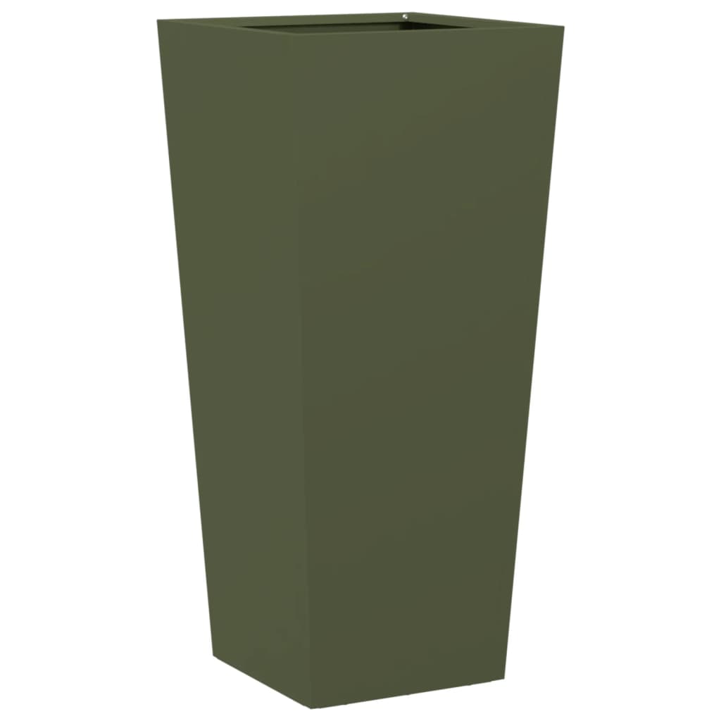 Jardinera Hexagonal Acero Verde Oliva 35x35x75 Cm_0